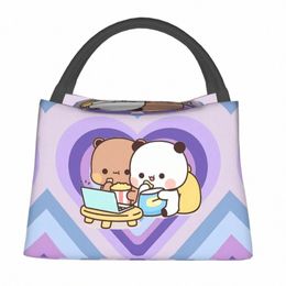 Babe à lunch couple mignon carto carto panda kawaii boîte à lunch picnic cvenant thermal sacs à lunch imprimement sac cool x8yz #