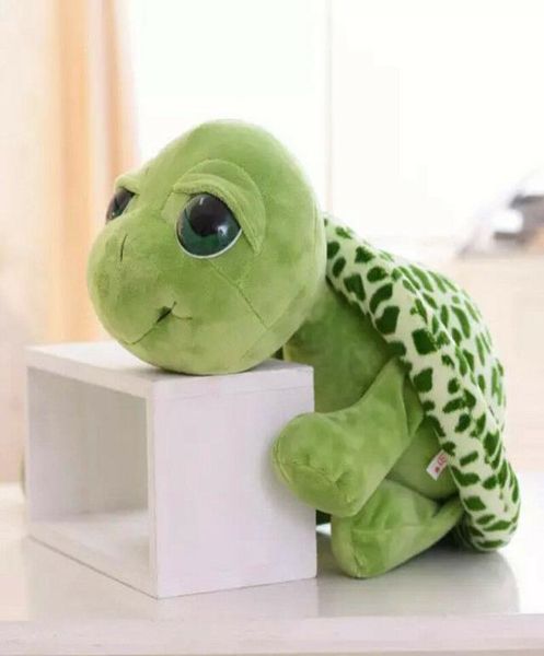 Mignon bébé Super vert grands yeux peluche tortue Animal en peluche bébé jouet cadeau 7466402