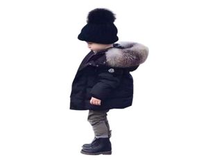 Lindo bebé abrigo grueso Chaqueta con capucha cálida de invierno abrigo de algodón sólido para niños de 18 años, niños pequeños, niñas, ropa de abrigo abrigada8948606