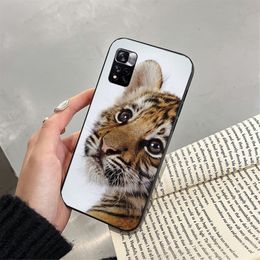 Leuke baby tijger telefoonhoes voor Xiaomi Redmi Note 13 12 Pro 11s 11 10 Pro 10s 12s Redmi 10 9c 13c 10c Funda