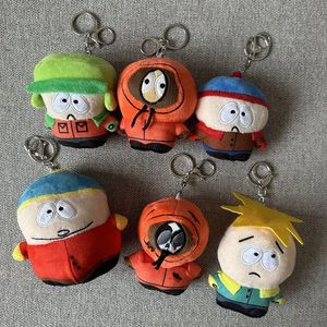 Groupe mignon groupe South Park en peluche porte-clés pendentif poupées en peluche d'anime cadeaux pour la maison décoration de chambre à coucher