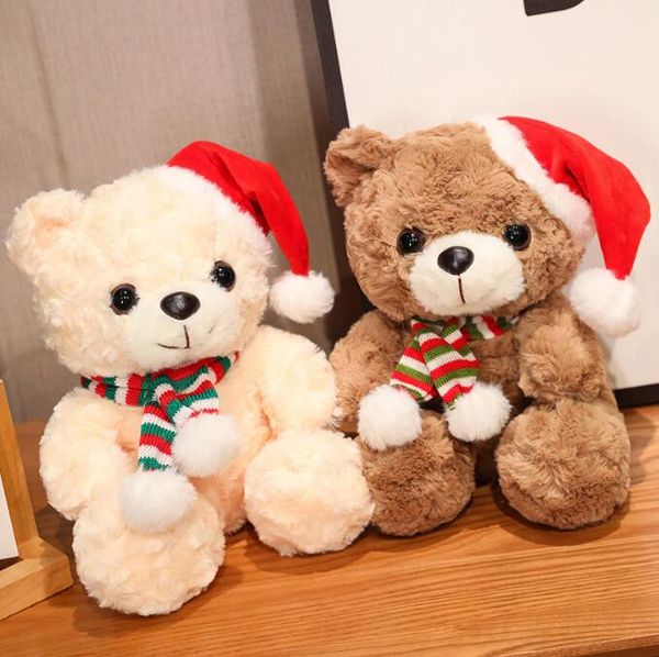 Ours en peluche mignon de noël, poupée, cadeau de vacances, fournitures de décoration de noël