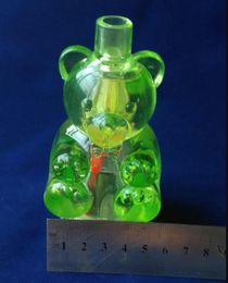 Accessoires de bangs en verre de narguilé d'ours mignon, pipes à fumer en verre colorées mini pipes à main multicolores meilleure cuillère en verre