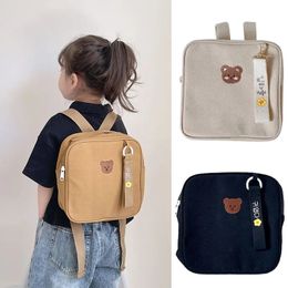 Mignon ours enfants sacs à dos garçons filles coréen broderie mode maternelle cartable bébé enfants sac décontracté cadeaux 240131