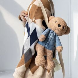 Schattige beer pluche tas Duffy kinderrugzak Cartoon meisjes Messenger Bag Japanse stijl schoudertassen Geschenken 240105