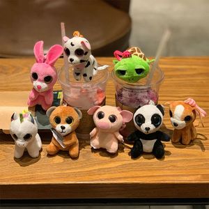 Pandas, tortues, licornes, porcs, chiens, animaux, animaux, poupées jouets en peluche, porte-clés, poupées Grab