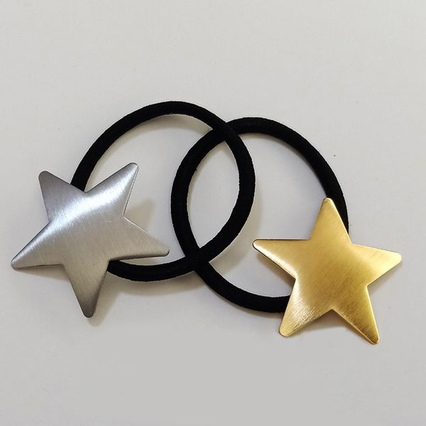 Lindas corbatas elásticas de la estrella Big Star Gold Women Girls Stars Hair Rubber Band for Gift Party