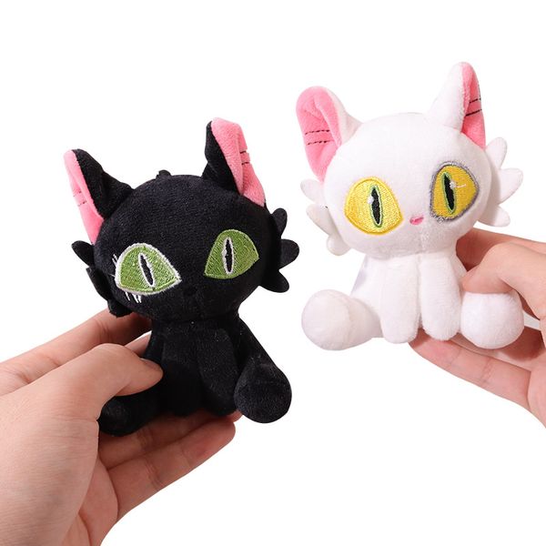 Mignon chat noir poupée en peluche porte-clés papa mignon chat poupée porte-clés pendentif petit cadeau en peluche jouet en gros gratuit UPS