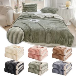 Linda manta hinchada Manta de lana - Manta de cuerda espesa suave y cálida cama acogedora y sofá lanzamiento 150 x 200 cm 240328