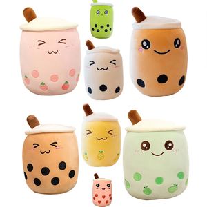 Leuke Bubble Tea Pluche Dolls Soft Gevulde Roze Aardbei Smaak Knuffel Kussen Kinderen Speelgoed