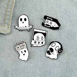 Leuke Boo Emaille Pins Custom Ghost Muziekdoos Broche Revers Badge Tas Cartoon Grappige Sieraden Cadeau voor Kinderen Vrienden halloween pin