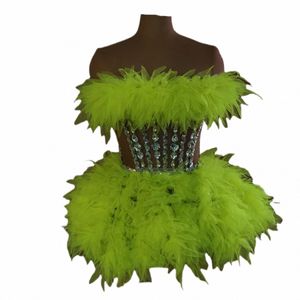 Mignon Boutique Vêtements Vert Rhineste Hors Épaule Robes De Bal Femmes Soirée Dr Tutu Mini Fête D'anniversaire Bal Dr Baozha y9l1 #