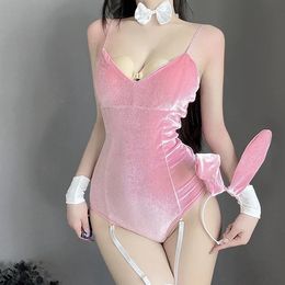 Cute Bunny Girl Cosplay Kostüme Süßes Mädchen Kaninchen Bodysuit Japanischer Sexy Overall Unterwäsche Anime Dessous Porno Party 240105