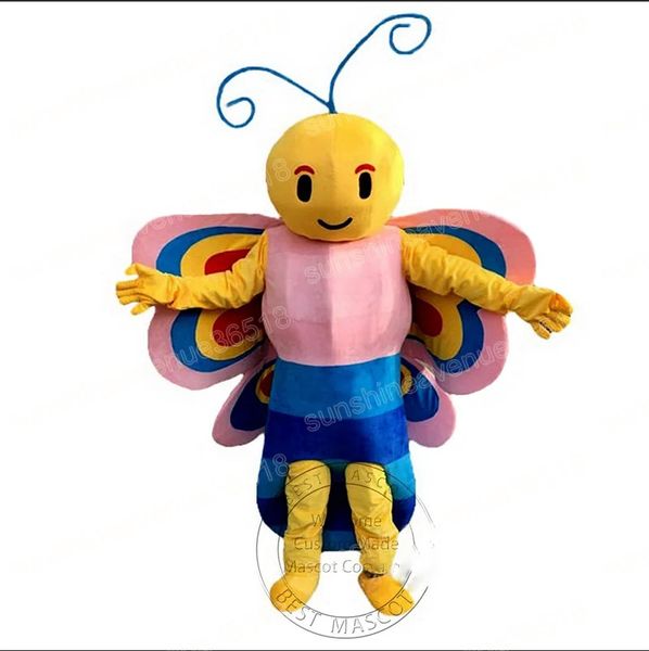 Costume de mascotte de papillon mignon personnage de thème de dessin animé carnaval unisexe Halloween carnaval adultes fête d'anniversaire tenue fantaisie pour hommes femmes