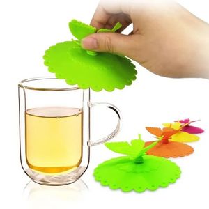 Mignon papillon silicone tasse couvercles étanche coloré belle 3D papillon feuilles tasse couverture anti-poussière joint couvercle pour tasse en gros tt1216