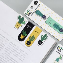 Cactus Magtus Magnetic Bookmarks Paper Clip Stickers Stickers Bureau de bureau Escolar Papelaria Gift Stationery