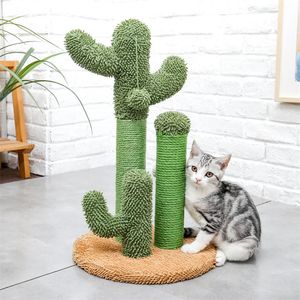 Leuke Cactus Huisdier Krabpaal Speelgoed met Bal Krabpaal voor Kat Kitten Klimmen Paddestoel Condo Beschermen Meubilair Snelle Levering 240304