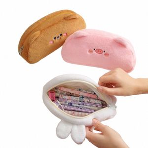 Mignon Carto Crayon Cas Stylo Pochette En Peluche Kawaii Sacs À Fermeture Éclair Cosmétique Maquillage Organisateur Pochette École Bureau Statiery Crayon Sac h42P #