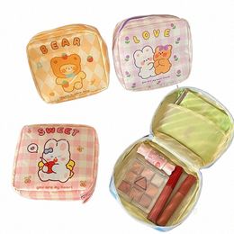 Carto Carto Small Cosmetic Sacs Loupstick Makeup Organizer Case Travel Earphe Rangement Sac de rangement Q2LH #