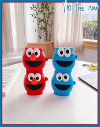 Cute Cartoon 3D Sesame Street Case For AirPods 1 2 Pro Box Soft Silicone Wireless Bluetooth Earphone Protection Cover Coque6780666