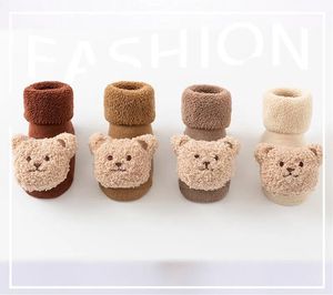 Cute Cartoon Animal Baby Socks for Boy Girl Winter Soft Cotton Bear Anti Slip Soled Newborn Toddler Sock Kids THhicken Socken