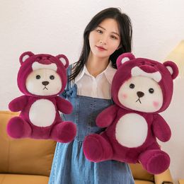 Mignon dessin animé ours en peluche jouets chiffres 28 cm ours doux en costume peluche peluches poupées oreillers en gros cadeaux pour enfants adultes