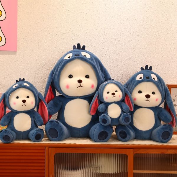 Oso de dibujos animados lindo Juguetes de peluche Figuras 32 cm Oso suave en disfraz Peluches de peluche Muñecas Almohadas Regalos al por mayor para niños adultos