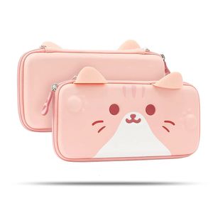 Leuke Cartoon Kat Draagtas Compatibel met Nintendo Switch OLED/Switch Game Accessoires Opbergtas Draagbare Reistas 240322