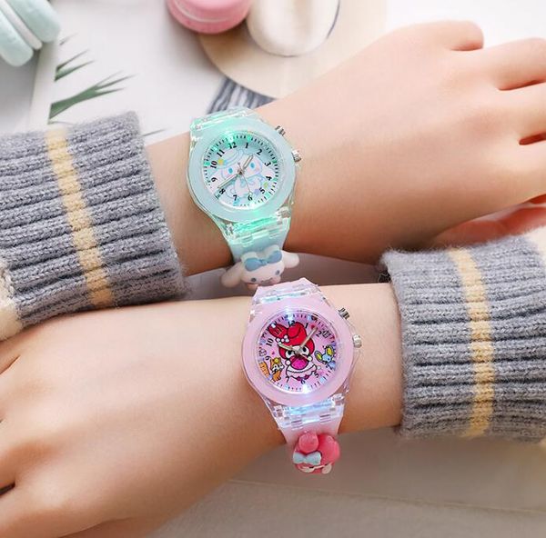 Lindos relojes de dibujos animados para niños para niñas LED luminoso deportivo analógico digital reloj de pulsera reloj de bebé reloj de pulsera informal con luces nocturnas