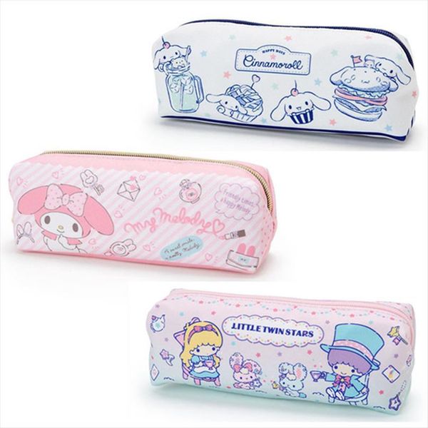 Mignon Cartoon Cinnamoroll My Melody School crayon Étui à stylo Sac pour les filles pour enfants Small Make Up Sock Storage Cosmetic Sac