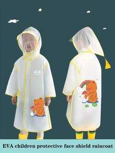 Ponchos de pluie EVA à capuche imprimé canard de dessin animé mignon, vêtements pour enfants