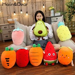 Leuke Cartoon Fruit Warm Hand Kussen Kussen Decoratief Dual-Use Speel Speelgoed voor Meisjes Woondecoratie Stoel Terugkussen Kussen 210611