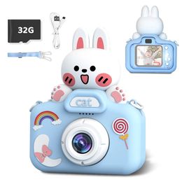 Schattige cartoon full hd video digitale camera instant mini camera kinderen leuk verjaardag cadeau draagbare sportpo camera 240327