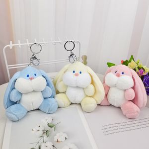 Mignon Cartoon Ins, Doodle Rabbit Keynchain, poupée en peluche, sac de filles, pendentif, cadeau de poupée de grenaille