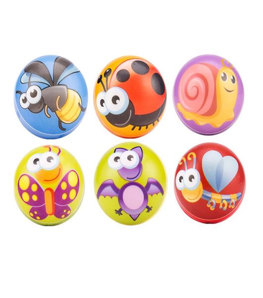 Mignon de dessin animé insectes papillon escargots jouet balles de jouet doux pu éponge mousse gonflable relief toys nouveau-bébé toys pour enfants cadeaux3479261