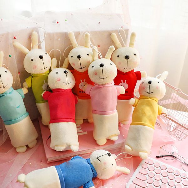 Trousse à crayons en peluche de dessin animé mignon Kawaii, sac à stylos créatif en forme de lapin pour enfants, cadeau fournitures scolaires