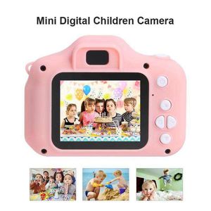 Cute Cartoon Kids Cámara instantánea Niños Diversión Regalo de Navidad Cámara digital Juegos incorporados 2.0 pulgadas X2 Cámara de fotos para niños