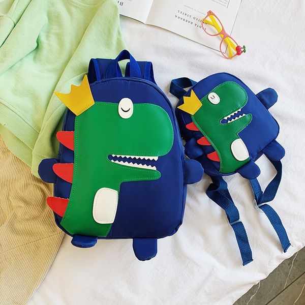 Mochila de dinosaurio de gran tamaño para niños y niñas, bolso escolar de Material de nailon, mochilas de dibujos animados en 6 colores, novedad de 2022