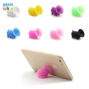 Cute Cartoon Pig Phone Holder Sucker Stand Holder para coche Mobile Tablet phone samsung Universal Wholesale Phone Accesorio Envío gratis