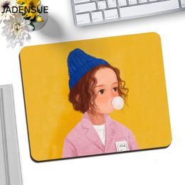 Mignon dessin animé lapin tapis de souris étudiant Portable Deskpad clavier Protection Pad bureau tapis de bureau antidérapant Mini ordinateur portable tapis de souris