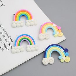Schattige cartoon regenboog haarclip voor kinderen kinderen lolly slipper eend clip barettes cadeau voor kinderen groothandelsprijs