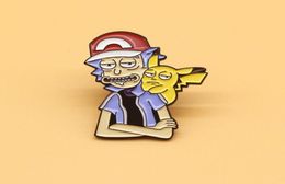 Mignon Cartoon Rick Brooch Pickup Anime Metal Badge Pin Gift For Good Friends Allmatch Jewelry3250469