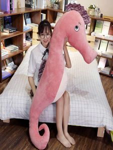 Mignon dessin animé hippocampe en peluche géant accompagner oreiller de couchage coloré canapé-lit coussin poupée grande poupée pour enfants fille cadeau DY53088817