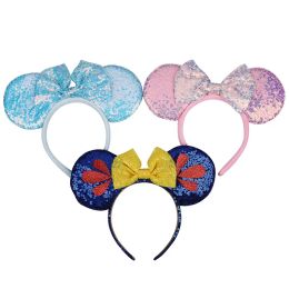 Cerceaux à cheveux à paillettes de dessin animé mignon, accessoires pour cheveux, cadeaux de Couple LL, offre spéciale