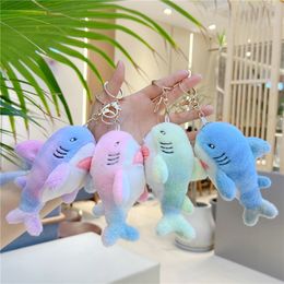 Schattige cartoon gevulde pluche haaien hanger Key Chain Ring Doll speelgoed voor kinderen volwassenen geschenken multi-colors