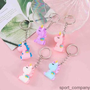 Mignon dessin animé licorne poupée voiture porte-clés sac pendentif téléphone charme Couple amoureux filles meilleur cadeau Kawaii porte-clés accessoires