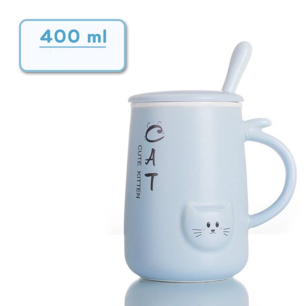 Mignon chat 400Ml Couple tasse à café tasses à boire grande capacité Style céramique lait petit déjeuner tasses eau thé grande tasse verres