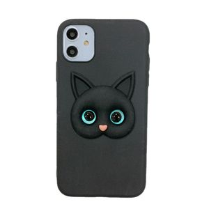 Étuis de téléphone portable de chat mignon pour iPhone 15 14 Promax Ultra 13 12 Plus Dessin animé 3D Sensation de peau douce Couverture de protection de téléphone portable Antidérapant Non jaunissant Homme Femme Couvertures arrière