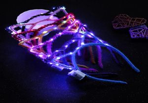 Leuke Kat Oor Gloeiende Hoofdband LED-flitslichten Mode Hoofdband Kinderen Volwassenen Haarband Haaraccessoires Feest Hoofddeksels Cadeau 28068030