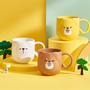 Lindo gato taza de enjuague bucal, taza de cepillo de dientes, taza de lavado engrosada de dibujos animados, viaje familiar